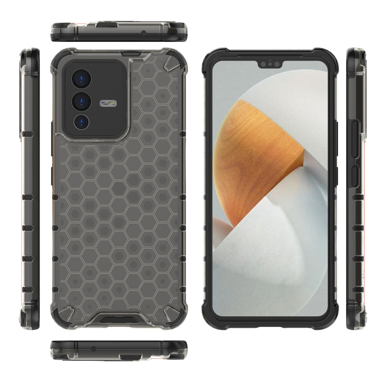 For vivo S12 / V23 5G Shockproof Honeycomb PC + TPU Phone Case(Black) - free shipping - PMC TechLife - Order now!