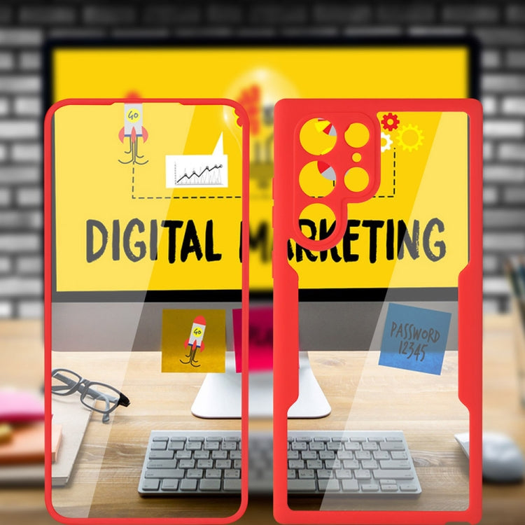 For Samsung Galaxy S22 Ultra 5G Acrylic + TPU 360 Degrees Full Coverage Shockproof Phone Case(Black) - free shipping - PMC TechLife - Order now!