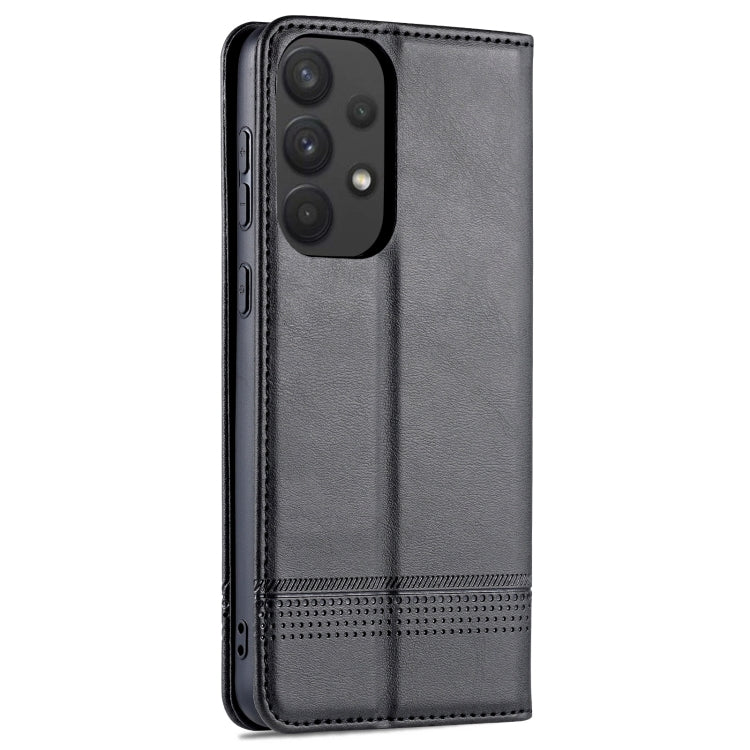 For Samsung Galaxy A73 5G AZNS Magnetic Calf Texture Flip Leather Phone Case(Black) - Galaxy Phone Cases by AZNS | Online Shopping South Africa | PMC Jewellery | Buy Now Pay Later Mobicred