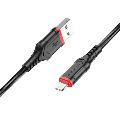 Borofone BX67 1m 2.4A USB to 8 Pin Charging Sync Data Cable(Black) - Normal Style Cable by Borofone | Online Shopping South Africa | PMC Jewellery