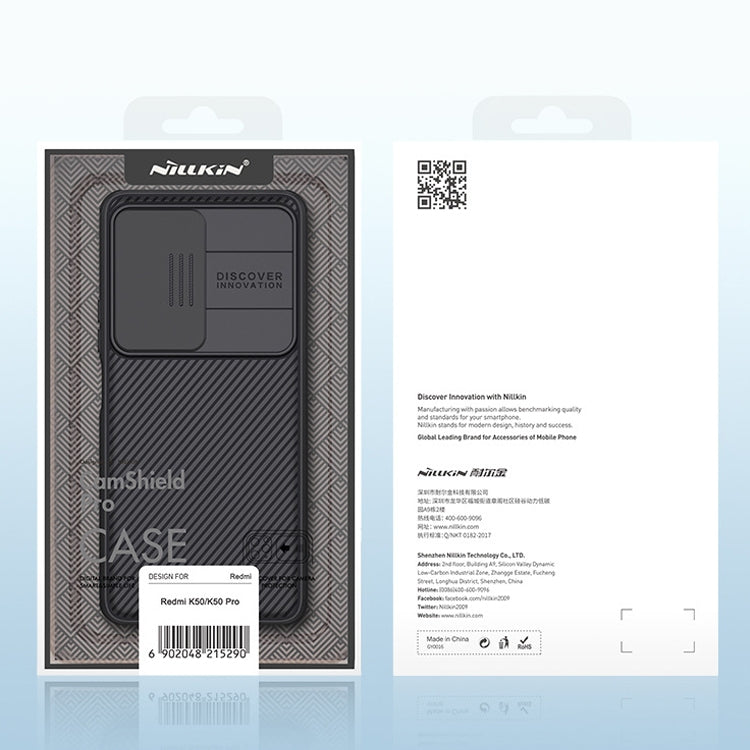 For Xiaomi Redmi K50 / K50 Pro NILLKIN CamShield Pro Series PC Full Coverage Phone Case(Blue) - Xiaomi Cases by NILLKIN | Online Shopping South Africa | PMC TechLife | Buy Now Pay Later Mobicred