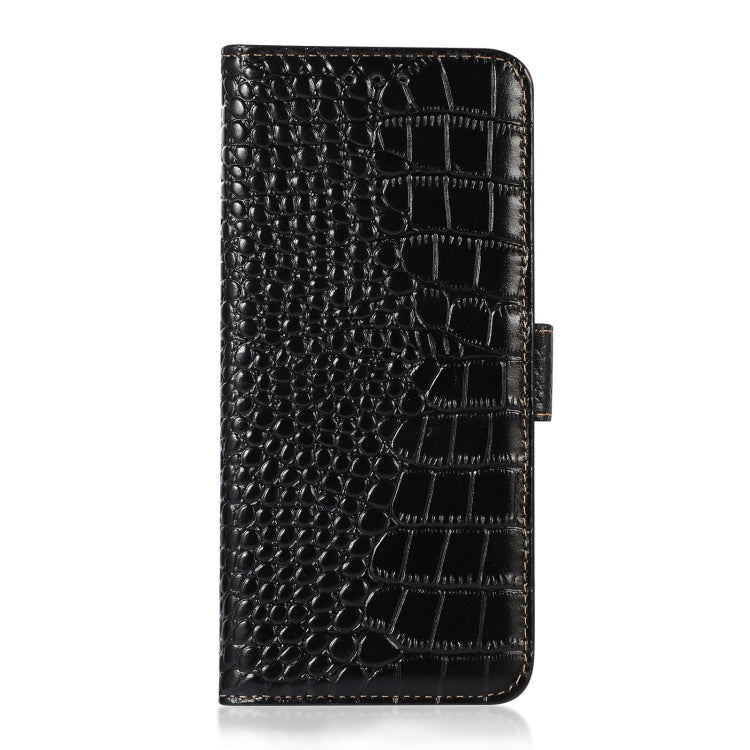 For Xiaomi Poco M4 Pro 4G Crocodile Top Layer Cowhide Leather Phone Case(Black) - free shipping - PMC TechLife - Order now!