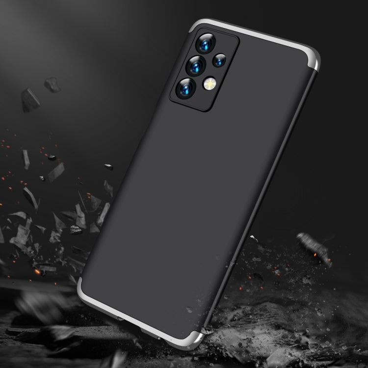 For Samsung Galaxy A13 4G GKK Three Stage Splicing Full Coverage PC Phone Case(Black Silver) - Galaxy Phone Cases by GKK | Online Shopping South Africa | PMC Jewellery