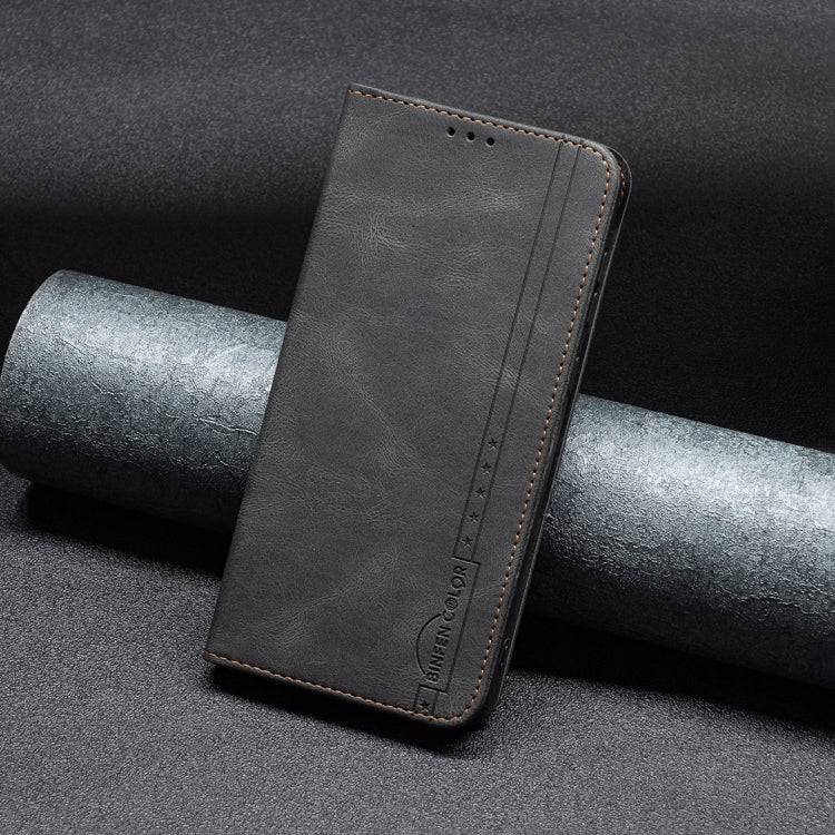 For Sony Xperia 1 III Magnetic RFID Blocking Anti-Theft Leather Phone Case(Black) - Sony Cases by PMC TechLife | Online Shopping South Africa | PMC TechLife | Buy Now Pay Later Mobicred