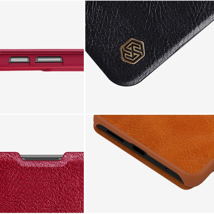 For Xiaomi Redmi Note 11 Global NILLKIN QIN Series Crazy Horse Texture Leather Case(Red) - Xiaomi Cases by NILLKIN | Online Shopping South Africa | PMC TechLife | Buy Now Pay Later Mobicred