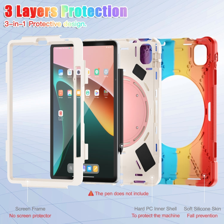 For Xiaomi Pad 5 / Pad 5 Pro Silicone + PC Tablet Protective Case(Colorful Red) - free shipping - PMC TechLife - Order now!