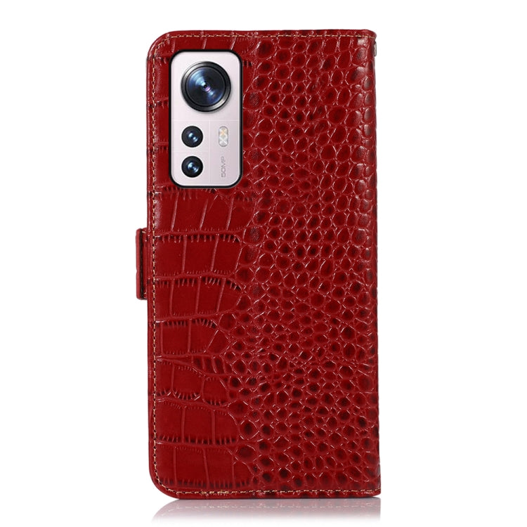 For Xiaomi 12 Lite Crocodile Top Layer Cowhide Leather Phone Case(Red) - Xiaomi Cases by PMC TechLife | Online Shopping South Africa | PMC TechLife