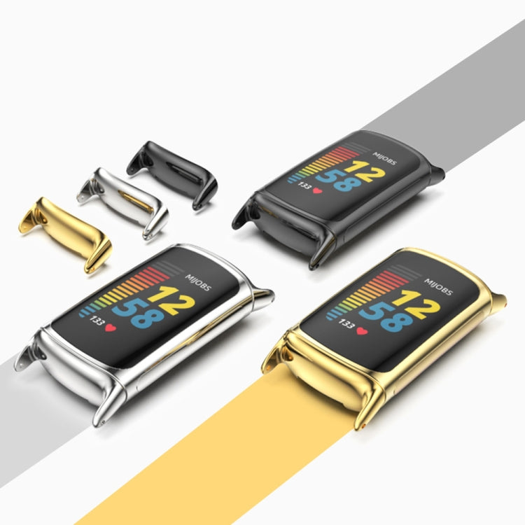 For Fitbit Charge 5 / Charge 6 Mijobs Magnetic Metal Watch Band(Gold) - Watch Bands by MIJOBS | Online Shopping South Africa | PMC TechLife | Buy Now Pay Later Mobicred