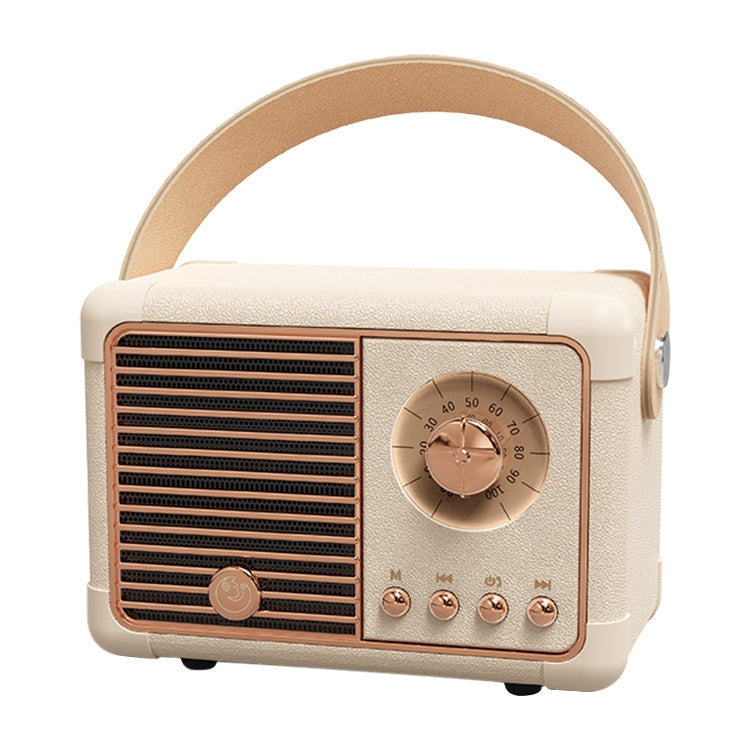 HM11 PLUS Portable HIFI Mini Retro Wireless Bluetooth Speaker(Light Yellow) - Mini Speaker by PMC TechLife | Online Shopping South Africa | PMC TechLife