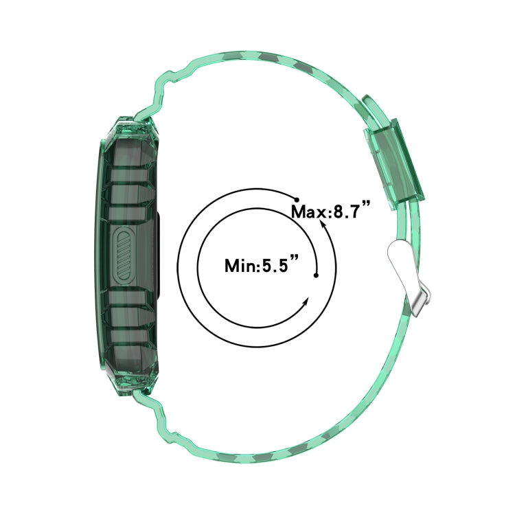 For Huawei Band 7 Integrated Transparent Silicone Watch Band(Orange) - Watch Bands by PMC TechLife | Online Shopping South Africa | PMC TechLife | Buy Now Pay Later Mobicred