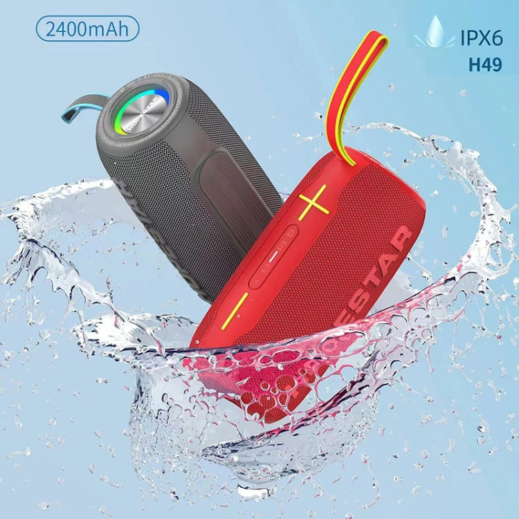HOPESTAR H49 RGB Light TWS Waterproof Wireless Bluetooth Speaker(Red) - free shipping - PMC TechLife - Order now!