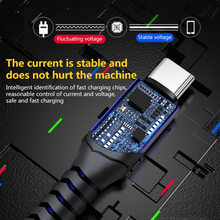 8 Pin 6A Woven Style USB Charging Cable, Cable Length: 1m(Blue) - Normal Style Cable by PMC TechLife | Online Shopping South Africa | PMC TechLife