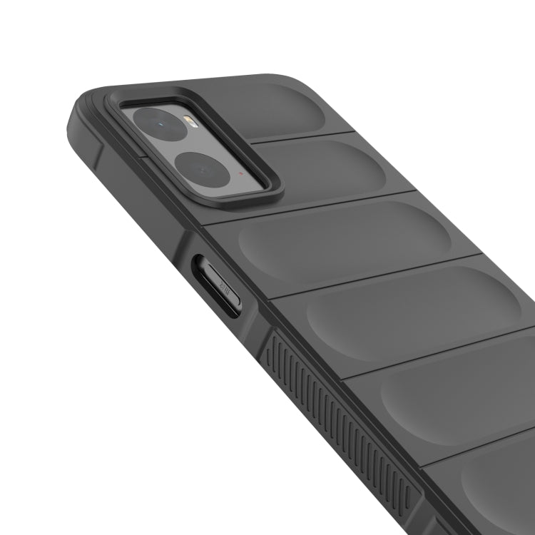 For OPPO A36 4G/A76 4G/Realme 9i Magic Shield TPU + Flannel Phone Case(Black) - free shipping - PMC TechLife - Order now!
