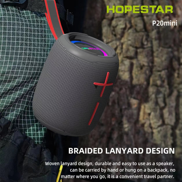 HOPESTAR P20 mini Waterproof Wireless Bluetooth Speaker(Grey) - Mini Speaker by HOPESTAR | Online Shopping South Africa | PMC Jewellery | Buy Now Pay Later Mobicred