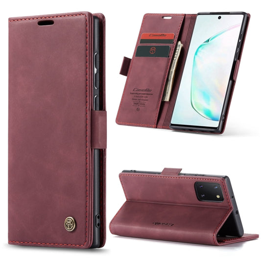 For Galaxy A81 / Note 10 Lite CaseMe Multifunctional Horizontal Flip Leather Case, with Card Slot & Holder & Wallet(Wine Red) - Galaxy Phone Cases by CaseMe | Online Shopping South Africa | PMC Jewellery | Buy Now Pay Later Mobicred