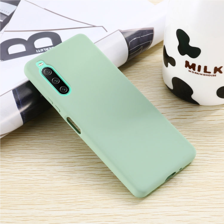 For Sony Xperia 10 IV Pure Color Liquid Silicone Shockproof Phone Case(Green) - Sony Cases by PMC TechLife | Online Shopping South Africa | PMC TechLife | Buy Now Pay Later Mobicred