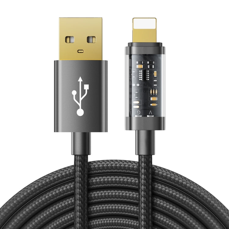 JOYROOM S-UL012A20 USB-A to 8 Pin 2.4A Sync Data Cable, Cable Length:2m(Black) - Normal Style Cable by JOYROOM | Online Shopping South Africa | PMC Jewellery