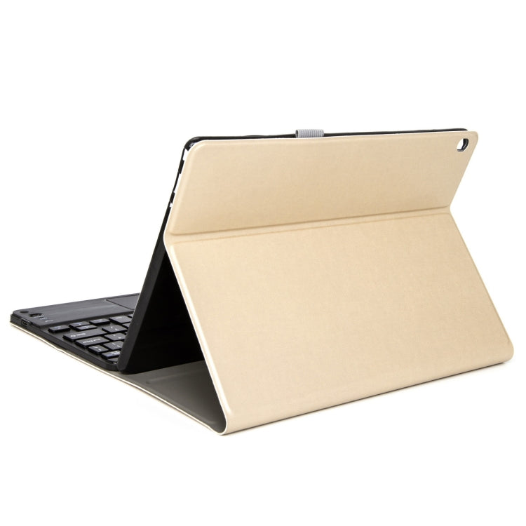 For Lenovo Tab M10 HD Gen 2 Touchpad Bluetooth Keyboard Leather Tablet Case(Gold) - Lenovo Keyboard by PMC Jewellery | Online Shopping South Africa | PMC Jewellery