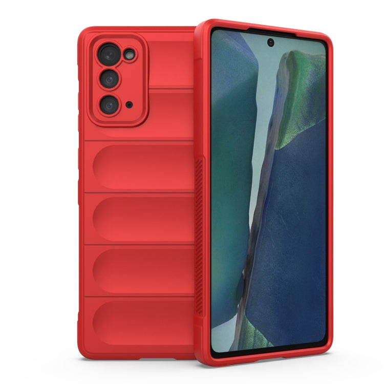 For Samsung Galaxy Note20 Magic Shield TPU + Flannel Phone Case(Red) - Galaxy Note20 Cases by PMC TechLife | Online Shopping South Africa | PMC TechLife | Buy Now Pay Later Mobicred
