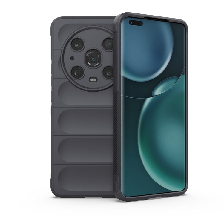 For Honor Magic4 Pro Magic Shield TPU + Flannel Phone Case(Dark Grey) - free shipping - PMC TechLife - Order now!