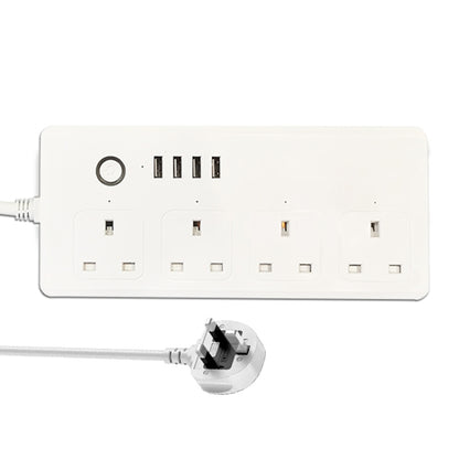 WIFI  13A SM-SO301-K 4 Holes + 4 USB Multi-purpose Smart Power Strip, UK Plug - Smart Socket by PMC Jewellery | Online Shopping South Africa | PMC Jewellery