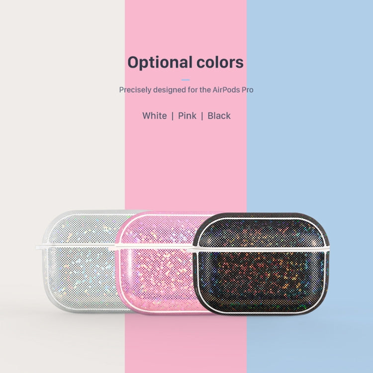 NIILLKIN Anti-fall PU + TPU Shining Protection Glitter Case for AirPods Pro(White) - For AirPods Pro by NILLKIN | Online Shopping South Africa | PMC Jewellery