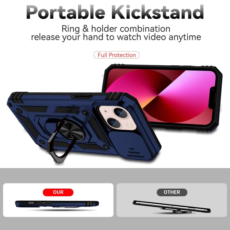 For iPhone 14 Plus Sliding Camshield Holder Phone Case (Blue) - iPhone 14 Plus Cases by PMC TechLife | Online Shopping South Africa | PMC TechLife | Buy Now Pay Later Mobicred