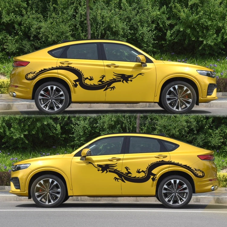 2 PCS/Set D-965 Dragon Pattern Car Modified Decorative Sticker(Black) - Decorative Sticker by PMC TechLife | Online Shopping South Africa | PMC TechLife