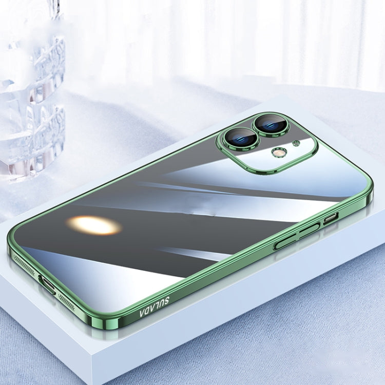 For iPhone 12 SULADA JINGJIA Series Lens Protector PC Phone Case(Greeen) - iPhone 12 / 12 Pro Cases by SULADA | Online Shopping South Africa | PMC TechLife