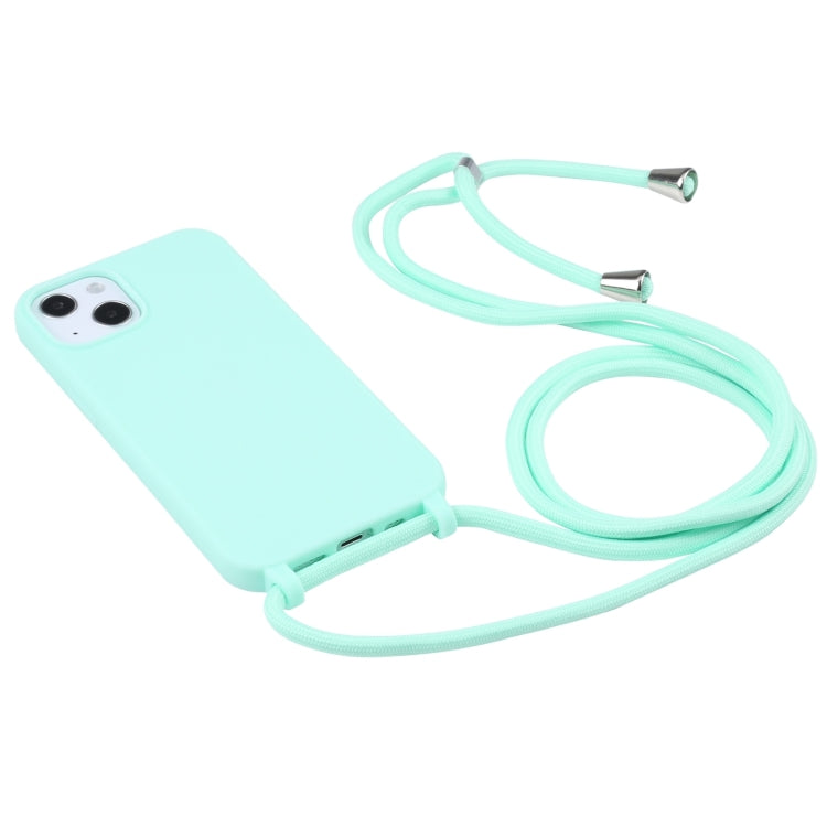 For iPhone 14 Candy Colors TPU Protective Phone Case with Lanyard (Mint Green) - free shipping - PMC TechLife - Order now!