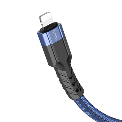 hoco U110 2.4A USB to 8 Pin Charging Data Cable，Length：1.2m(Blue) - Normal Style Cable by hoco | Online Shopping South Africa | PMC Jewellery