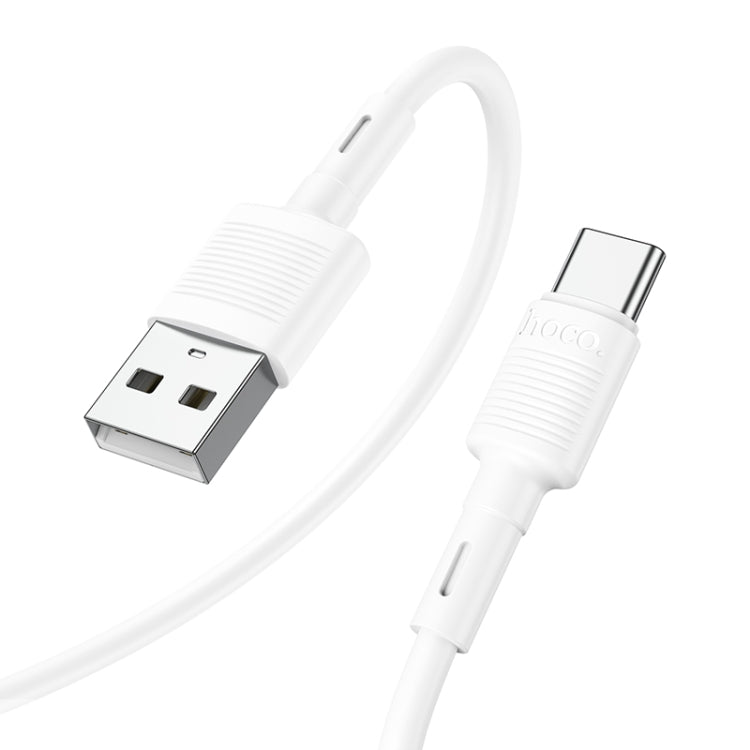 hoco X83 3A USB to USB-C / Type-C Victory Charging Data Cable，Length：1m(White) - USB-C & Type-C Cable by hoco | Online Shopping South Africa | PMC Jewellery | Buy Now Pay Later Mobicred