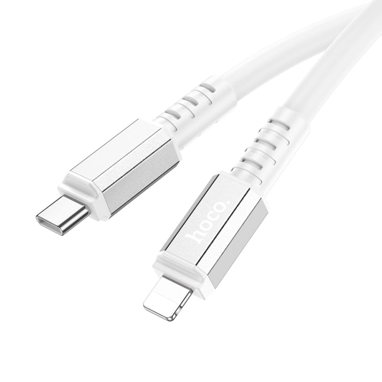 hoco X85 20W USB-C / Type-C to 8 Pin Strength PD Charging Data Cable，Length：1m(White) - 2 in 1 Cable by hoco | Online Shopping South Africa | PMC Jewellery