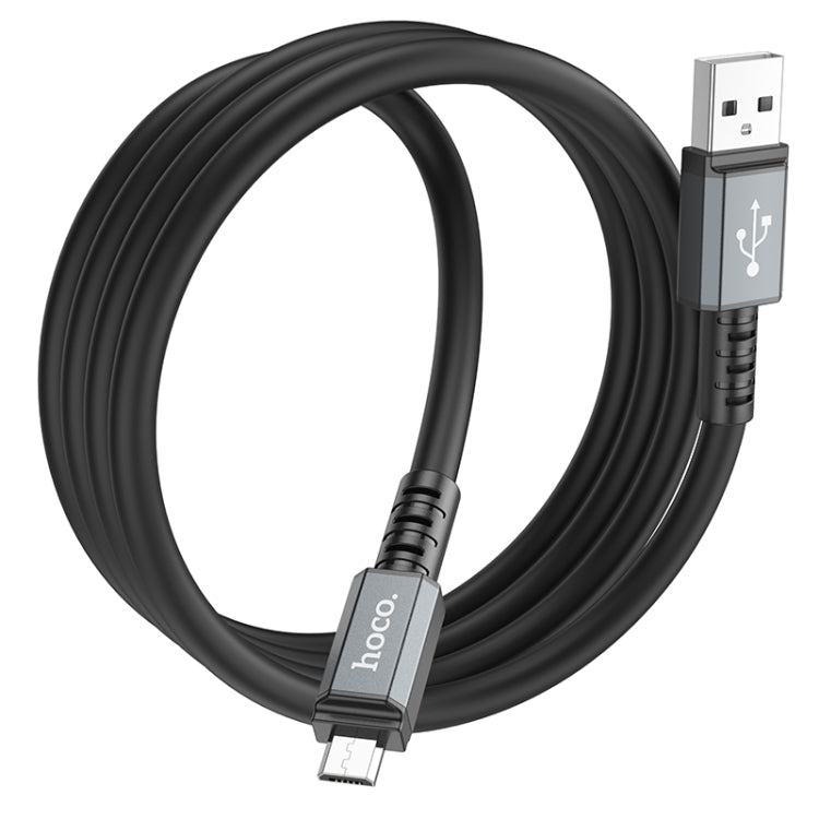 hoco X85 2.4A USB to Micro USB Strength Charging Data Cable，Length：1m(Black) - Micro USB Cable by hoco | Online Shopping South Africa | PMC Jewellery