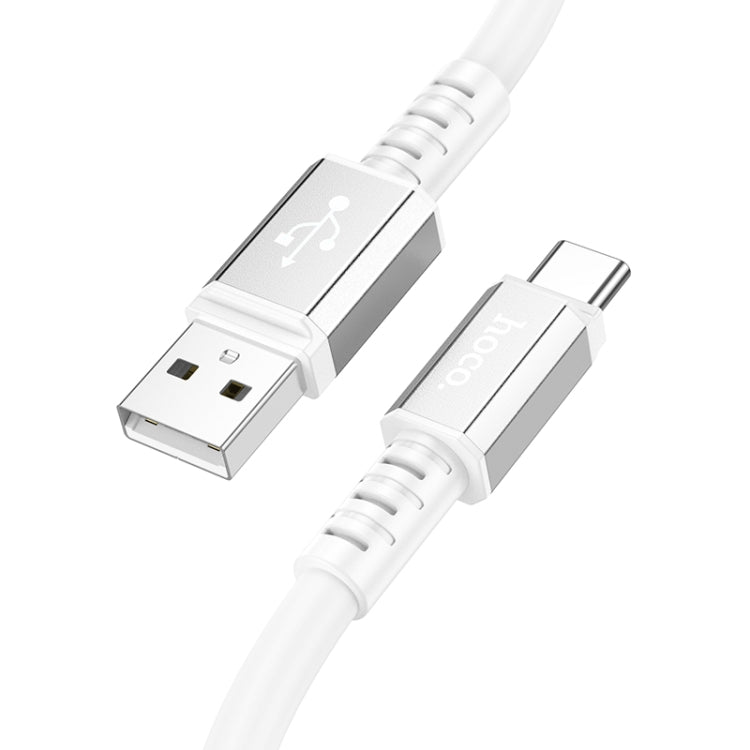 hoco X85 3A USB to USB-C / Type-C Strength Charging Data Cable，Length：1m(White) - USB-C & Type-C Cable by hoco | Online Shopping South Africa | PMC Jewellery