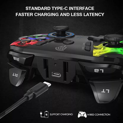 EasySMX ESM-9110 Wireless Joystick Game Controller for Nintendo Switch / PC / PS3 / Android(Colorful Light) - Gamepads by PMC Jewellery | Online Shopping South Africa | PMC Jewellery