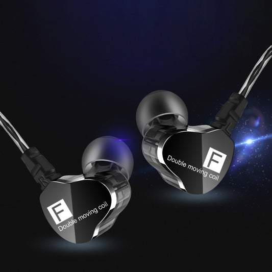 QKZ F910 In-Ear Subwoofer Dual Dynamic Earphone(Black) - In Ear Wired Earphone by QKZ | Online Shopping South Africa | PMC Jewellery