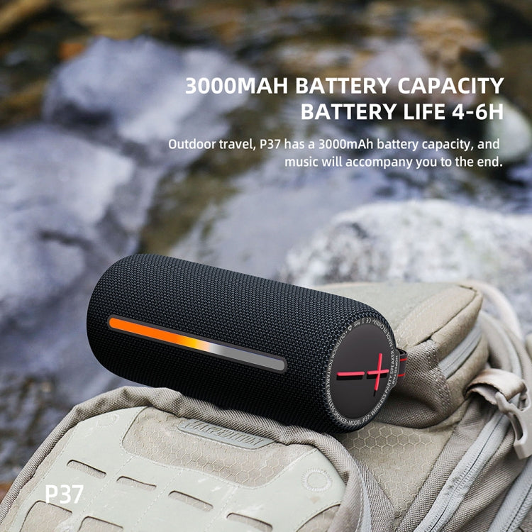 HOPESTAR P37 Outdoor Portable RGB Light Waterproof Wireless Bluetooth Speaker(Grey) - Waterproof Speaker by HOPESTAR | Online Shopping South Africa | PMC Jewellery | Buy Now Pay Later Mobicred