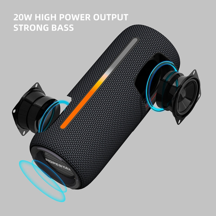 HOPESTAR P37 Outdoor Portable RGB Light Waterproof Wireless Bluetooth Speaker(Grey) - free shipping - PMC TechLife - Order now!
