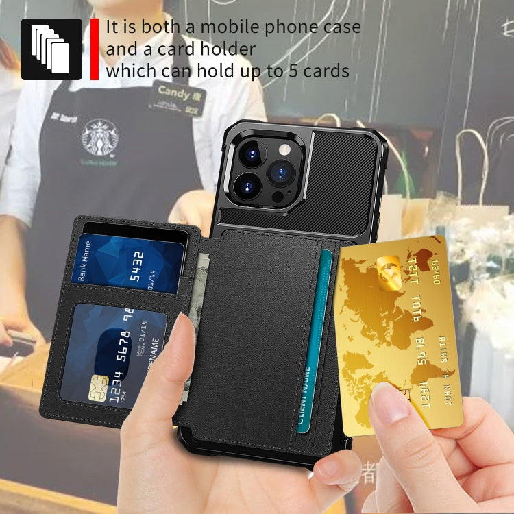 For iPhone 14 Pro Max Magnetic Wallet Card Bag Leather Phone Case (Black) - free shipping - PMC TechLife - Order now!