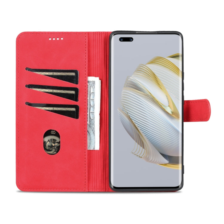 For Huawei nova 10 AZNS Skin Feel Calf Texture Flip Leather Phone Case(Red) - free shipping - PMC TechLife - Order now!