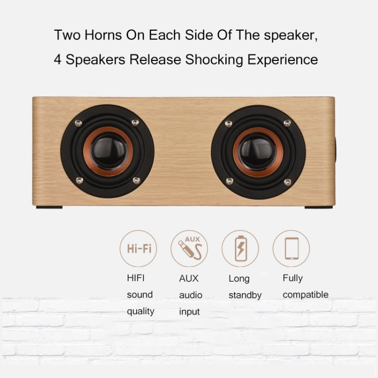 Q5 Home Computer TV Wooden Wireless Bluetooth Speaker(Yellow) - Desktop Speaker by PMC Jewellery | Online Shopping South Africa | PMC Jewellery