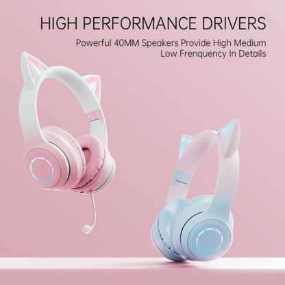 BT029C RGB Dual Modes Cat Ear Wireless Bluetooth Headphone(Pink) - Headset & Headphone by PMC Jewellery | Online Shopping South Africa | PMC Jewellery