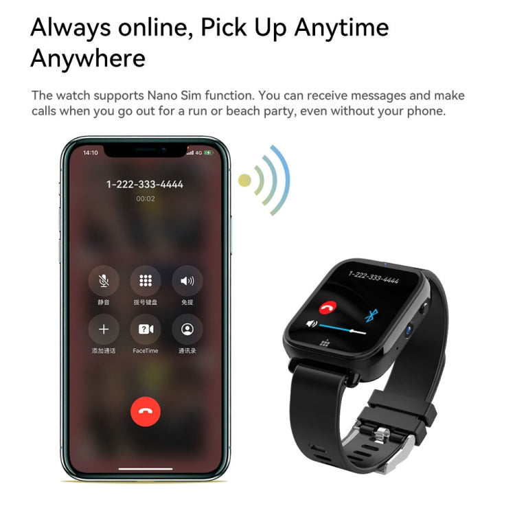 ROGBID KING 1.75 inch Screen 4G LTE Smart Watch Android 9.1OS 4GB+128GB(Black) - Smart Watches by Rogbid | Online Shopping South Africa | PMC Jewellery | Buy Now Pay Later Mobicred