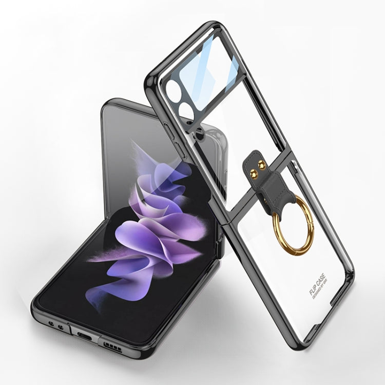 For Samsung Galaxy Z Flip4 GKK Integrated Electroplating Phone Case with Ring(Black) - free shipping - PMC TechLife - Order now!