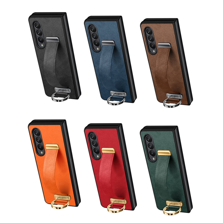 For Samsung Galaxy Z Fold4 SULADA Cool Series PC + Leather Texture Skin Feel Shockproof Phone Case(Green) - Galaxy Z Fold4 5G Cases by SULADA | Online Shopping South Africa | PMC TechLife