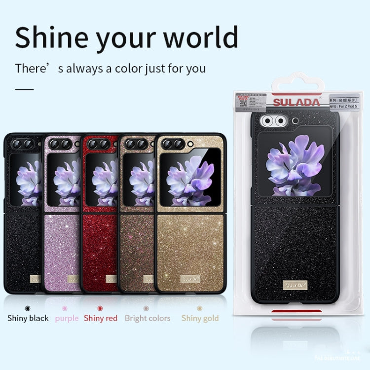 For Samsung Galaxy Z Flip5 SULADA Shockproof TPU + Handmade Leather Phone Case(Colorful) - Galaxy Z Flip5 Cases by SULADA | Online Shopping South Africa | PMC TechLife | Buy Now Pay Later Mobicred