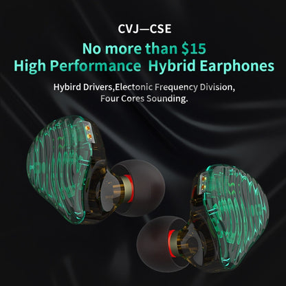 CVJ-CSE Ring Iron Hybrid Music Running Sports In-Ear Wired Headphone, Style:Without Mic(Green) - In Ear Wired Earphone by CVJ | Online Shopping South Africa | PMC Jewellery