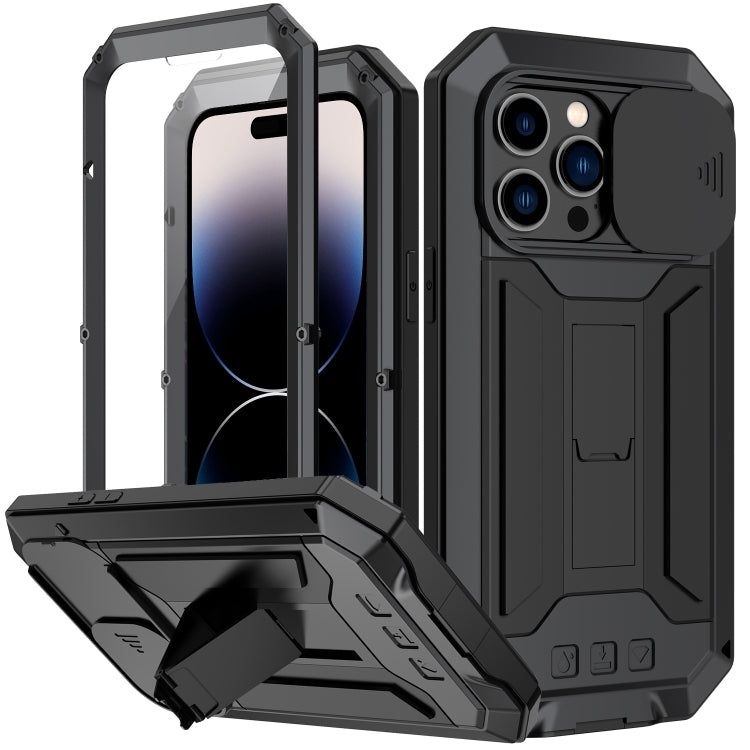 For iPhone 14 Pro Max R-JUST Shockproof Life Waterproof Dust-proof Case (Black) - iPhone 14 Pro Max Cases by R-JUST | Online Shopping South Africa | PMC Jewellery