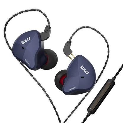 CVJ-CSN In-Ear Dual Magnetic Circuit Dynamic HIFI Wired Earphone, Style:With Mic(Blue) - In Ear Wired Earphone by CVJ | Online Shopping South Africa | PMC Jewellery | Buy Now Pay Later Mobicred